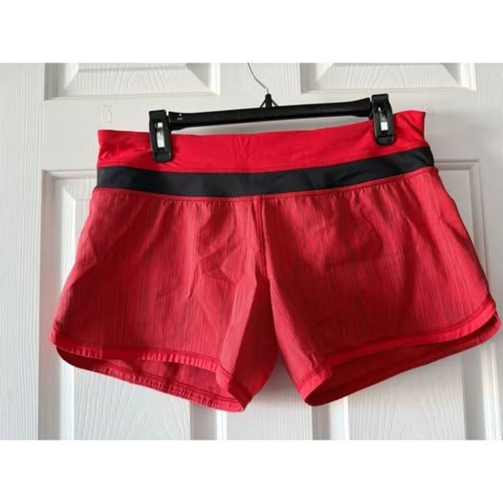 091. Lululemon shorts in unique red colorway